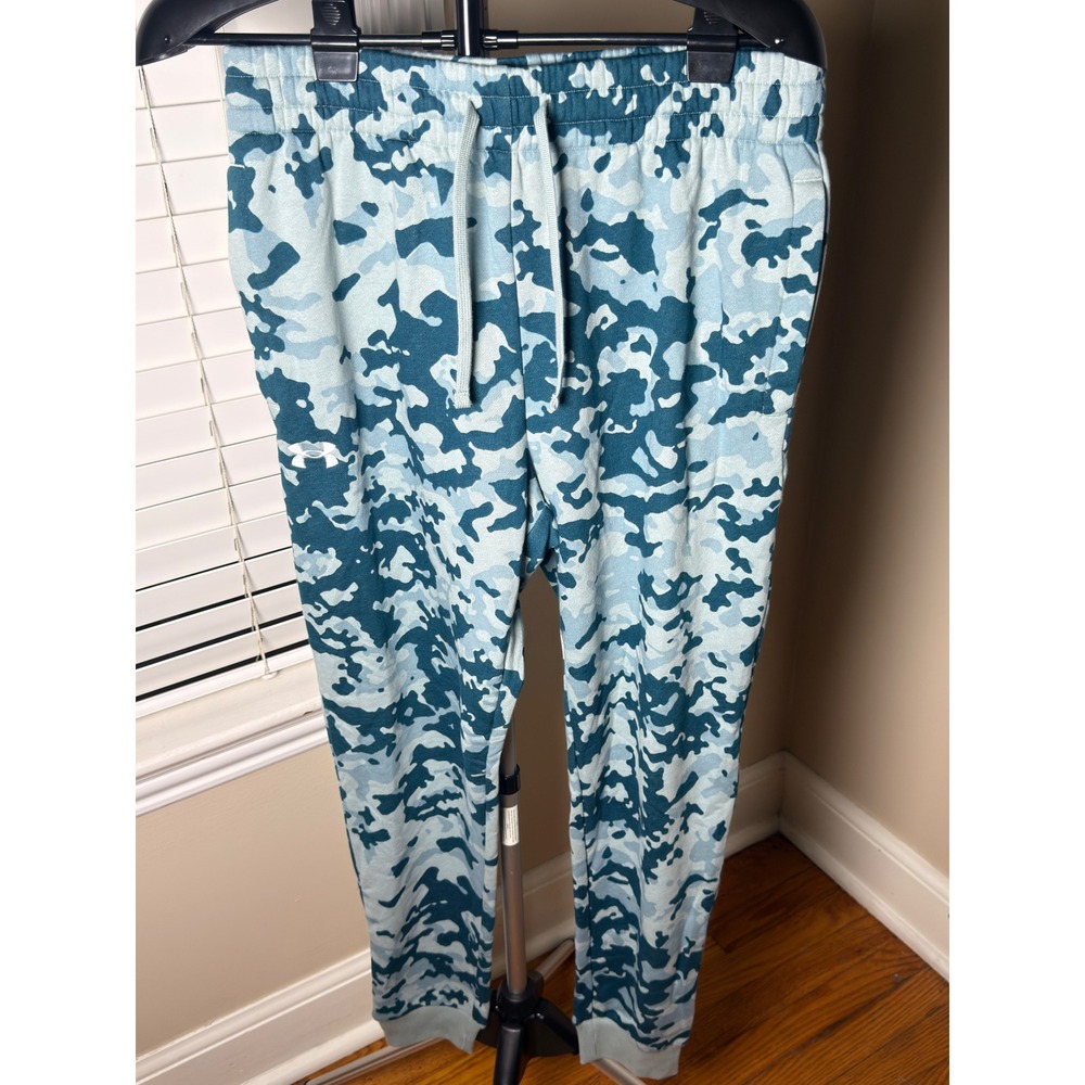 Under Armour Mens Rival Fleece Camo Joggers Blue Large 1382293 NWT
